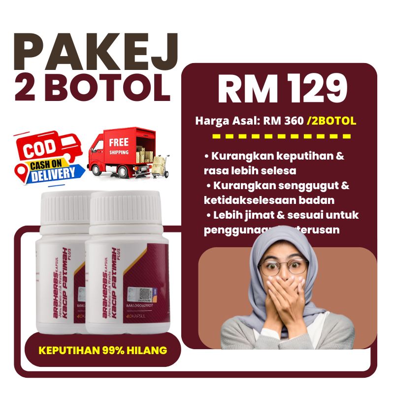 Pakej 2 botol Araherbs Kacip Fatimah Plus