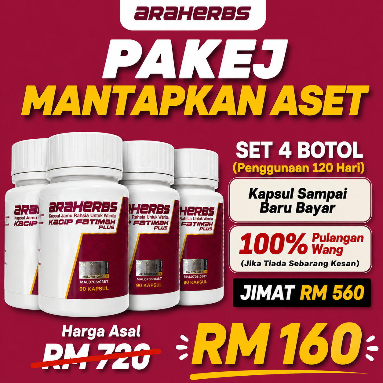 PAKEJ MANTAPKAN ASET 4 BOTOL